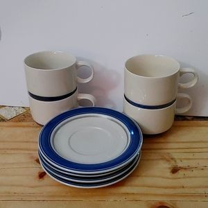 Set of tea cups and saucers